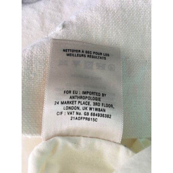 Beautiful French Linen Anthropologie Skirt, Moulinette   Soeurs , France, size 2 - Picture 10 of 10